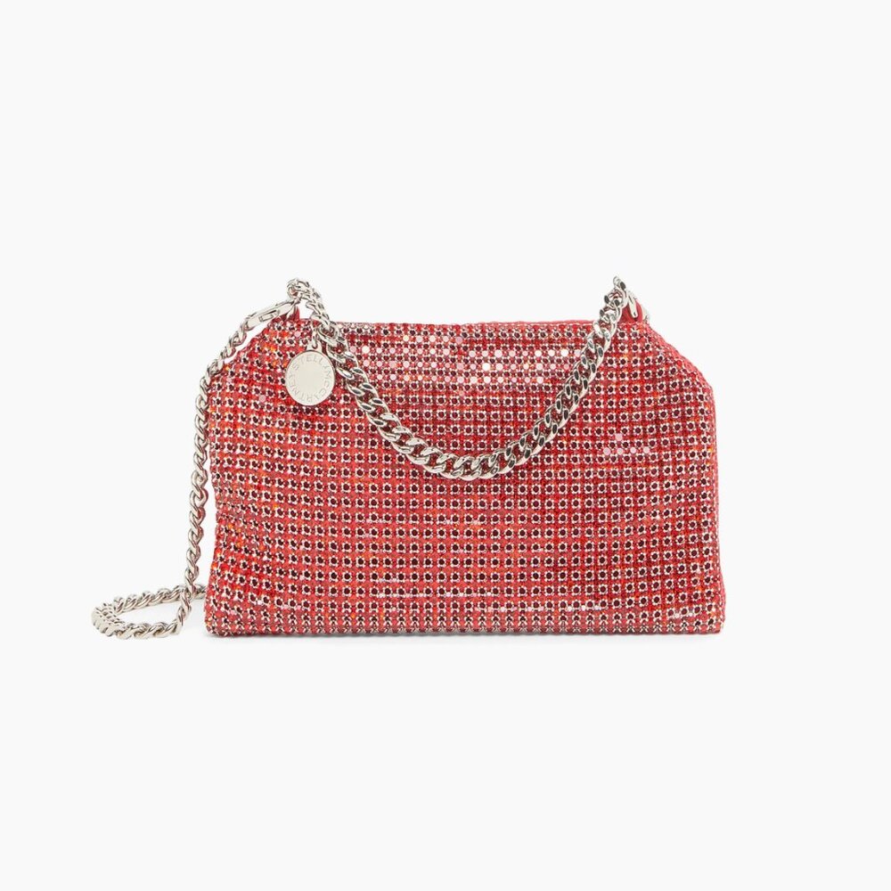 NWT【Stella McCartney】Crystal-Embellished Mesh Clutch Bag